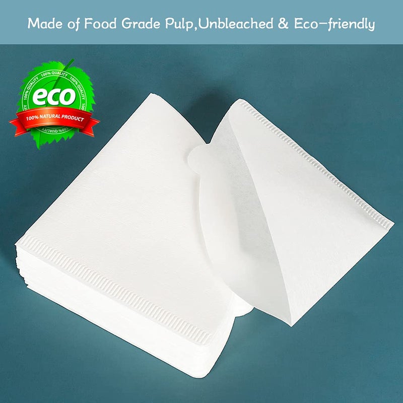 YQL V02 Coffee Filter,Size02 200 Count Natural White Disposable Coffee Filters Paper Fit for Drip Coffee Dripper(2-6Cup) - Image 3
